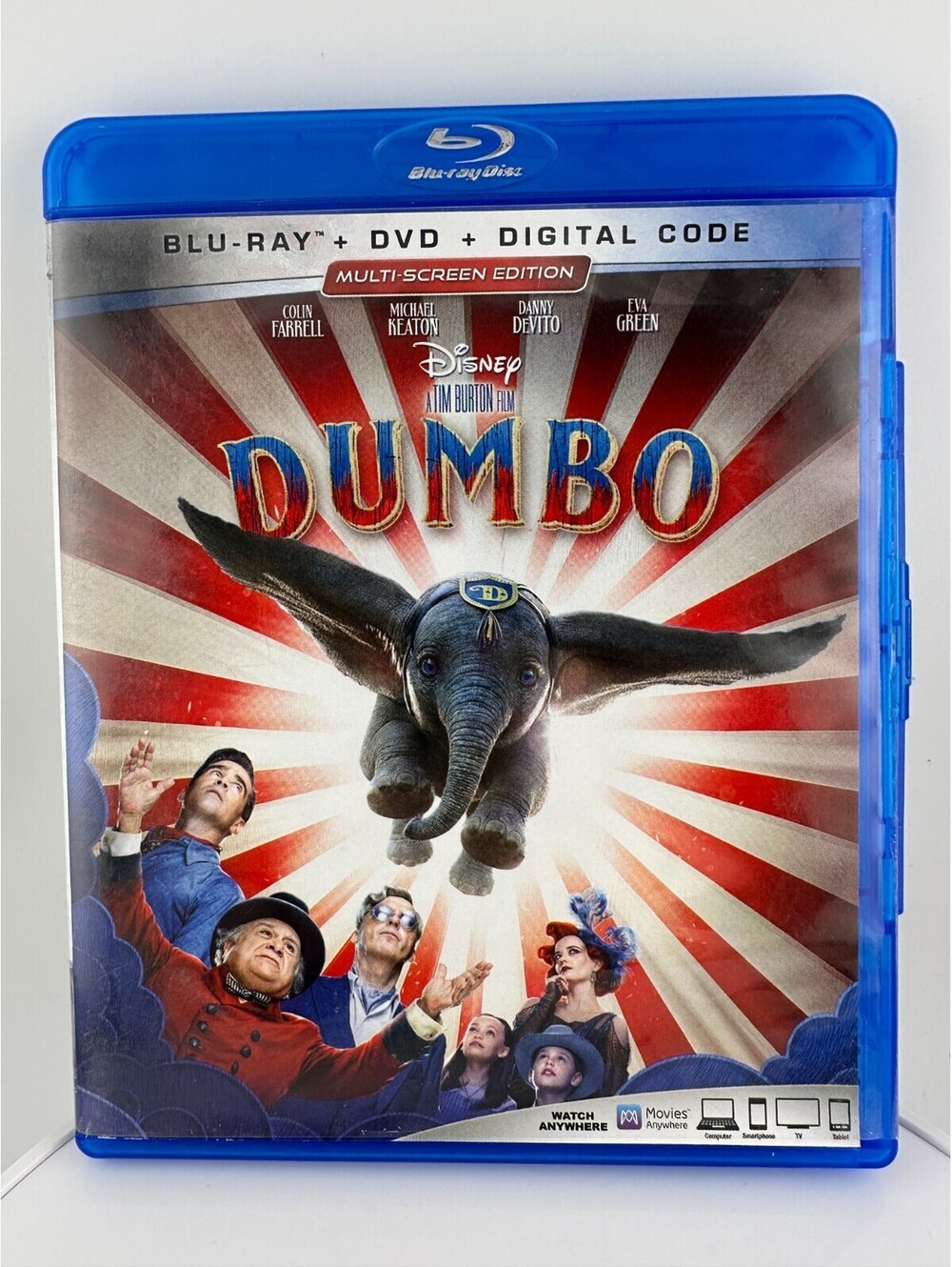 Dumbo Blu-ray + DVD + Digital Code (2019) Tim Burton Colin Farrell Family
